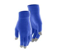 ANTEVIA - Lot d'une paire de gants tactiles smartphone bleu | Taille adulte et ado| PLUS DE 10 MODÈLES | Femme Homme Hiver Fin (Actium bleu)
