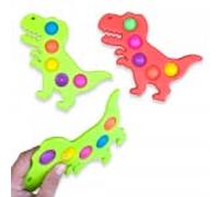 ANTEVIA Matériaux 1 Pop it Dinosaure Couleur ALÉATOIRE Jouet Enfant Dino Anti Stress Pop-it Rigolo (Sili pops)