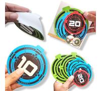 ANTEVIA Matériaux ANTEVIA - Lot de 5 cibles Autocollantes réutilisables| Adaptées pour Les fléchettes en Mousse Souple Type Nerf| 3 formats repositionnables | Tir fléchette Enfant (X Targets)