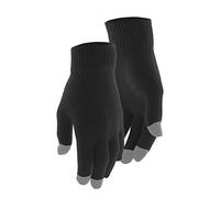 ANTEVIA Matériaux - Lot d'une Paire de Gants tactiles Smartphone Noir,Taille Adulte et ado,Plus DE 10 MODÈLES,Femme Homme Hiver Fin (Actium Noir)