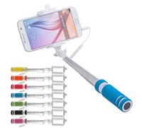 ANTEVIA - Perche à Selfie Universelle Design et Ultra compacte avec Bouton de Prise de Vue Jack | Plus DE 10 MODELES | Couleur : Bleu (Paicom Bleu)