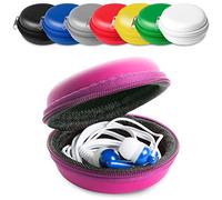 ANTEVIA - Pochette étui Rigide pour écouteurs |Plus DE 10 MODELES| Rangement oreillette Intra-Auriculaires | Couleur : Violet (Shilay Violet)