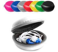 ANTEVIA - Pochette étui Rigide pour écouteurs |Plus DE 10 MODELES| Rangement oreillette Intra-Auriculaires | Couleur : Blanc (Shilay Blanc)