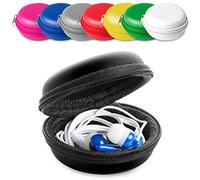 ANTEVIA - Pochette étui Rigide pour écouteurs |Plus DE 10 MODELES| Rangement oreillette Intra-Auriculaires | Couleur : Noir (Shilay Noir)