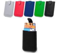 ANTEVIA - Porte Carte bancaire Anti piratage RFID Ultra Fin avec Compartiment Billet | Plus DE 20 MODÈLES | Fidélité Crédit Homme Femme | Couleur: Noir (Serbin Noir)