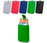 ANTEVIA - Porte Carte bancaire Anti piratage RFID Ultra Fin avec Compartiment Billet | Plus DE 20 MODÈLES | Fidélité Crédit Homme Femme | Couleur: Vert (Serbin Vert)