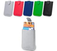 ANTEVIA - Porte Carte bancaire Anti piratage RFID Ultra Fin avec Compartiment Billet | Plus DE 20 MODÈLES | Fidélité Crédit Homme Femme | Couleur: Gris (Serbin Gris)