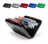 ANTEVIA - Porte Carte bancaire Rigide Anti piratage RFID en Aluminium | Plus DE 20 MODÈLES | Fidélité Crédit Homme Femme | Couleur: Noir (Rainol Noir)