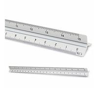 ANTEVIA - Règle d'architecte triangle à échelle de 30cm | PLUS DE 20 MODÈLES | Échelle: 1:20-1:25-1:50-1:75-1:10 Matière: Aluminium | Scalimètre (Thirty)