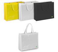 ANTEVIA - Sac de course 40×35×13cm | PLUS DE 10 MODÈLES |Tote bag Sac de shopping| Matière: Intissé (100 g / m2) | Couleur: Blanc (FLubber)