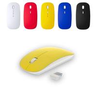 ANTEVIA - Souris sans Fils et Optique Jaune |Plus DE 10 MODELES| USB Ergonomique (Lyster Jaune)