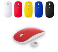 ANTEVIA - Souris sans Fils et Optique Rouge |Plus DE 10 MODELES| USB Ergonomique (Lyster Rouge)