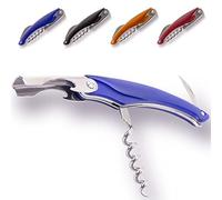 ANTEVIA - Tire bouchon, décapsuleur et coupe capsule bleu 10cm | Accessoires cuisine maison original (Mac bleu)