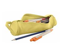 ANTEVIA - Trousse scolaire pour stylos avec poignée | PLUS DE 10 MODELES | Fermeture : Zippé | Avec poignée | Couleur : Jaune (Celes jaune)