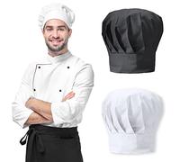 ANTEVIA - Véritable toque de cuisinier en coton | Toque de chef blanc | PLUS DE 10 MODÈLES | Pâtissier | Couleur : Blanc (Nilson blanc)