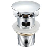 Antfly Garniture de vidage pour lavabo avec trop-plein, bonde de vidage, Pop Up Valve,Garniture de vidage universelle pour lavabo et plan de toilette (Argent)