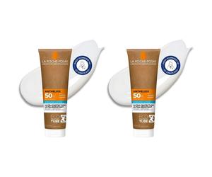 Anthelios Crème Solaire en Lait Hydratant Corps SPF50+ Sans Parfum 250ml Tube Eco-Responsable 2x250 ml