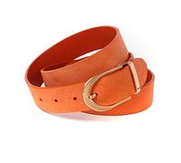 Anthoni Crown Ceinture en Cuir, Orange, 95 cm Femme