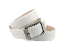 Anthoni Crown Ledergürtel Ceinture, Blanc, 90 Mixte