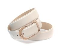 Anthoni Crown Ledergürtel Ceinture, Weiß, 110 Femme