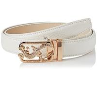 Anthoni Crown Ledergürtel Ceinture, Weiß, 85 Femme