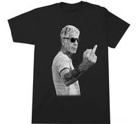 Anthony BOURDAIN T Shirt Your Number 1 The Finger Tee Parts Unknown Black XXL