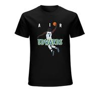 Anthony Edwards Air Jersey Men's T-Shirt Unisex Black Tee Clothing S
