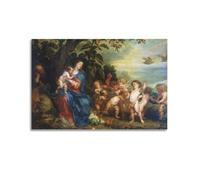 Anthony Van Dyck Tableau célèbre Madonna avec perdrix Poster Art Impression murale Peinture murale à suspendre Décoration de chambre à coucher 50 x 75 cm