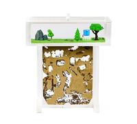AntHouse - Fourmilière de Sable | Kit T 3D 15x15x1,5 cm | Ferme de Fourmis Blanc | Fourmis Incluses