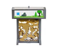 AntHouse - Fourmilière de Sable | Kit T 3D 15x15x1,5 cm | Ferme de Fourmis Gris | Fourmis Incluses