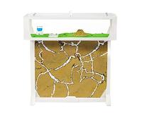 AntHouse - Fourmiliére de Sable | Kit T Big 3D 25x20x1,5 cm | Ferme de Fourmis Blanc | Colonie de Fourmis Incluse
