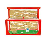 AntHouse - Fourmilière Naturelle en Sable 3D | Kit L (Sandwich + Caisse de Fourrage) Rouge | Fourmis Incluses