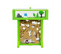 AntHouse - Fourmilière Naturelle en Sable | Kit T 3D 15x15x1,5 cm Vert | Fourmis Incluses