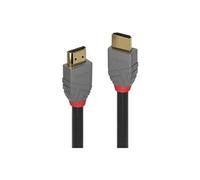 Anthra Line - Câble HDMI avec Ethernet - HDMI mâle pour HDMI mâle - 2 m - triple blindage - noir - rond, support 4K