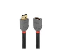 Lindy Rallonge DisplayPort Anthra Line – DP (M) vers DP (F) DisplayPort 1.4 50 cm rond 8K60Hz noir