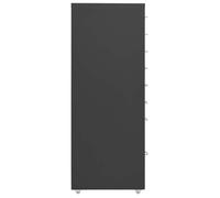 Anthracite Classeur mobile Armoire de classement JILL'S Anthracite 28x41x109 cm Métal LV1190