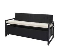 (anthracite, coussin crème) Poly-Rattan Banc 3 places MCW-F39