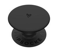 Anthracite - Cœur Minimaliste Amour Romantique PopSockets PopGrip Adhésif
