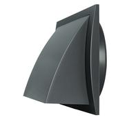 Anthracite Mural Prise Conduit Cowl 150mm x 150mm/100mm Tuyau Rabat Amortisseur