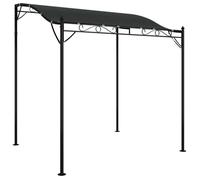 Anthracite Pergola/Pavillon pour Fête - BKM - Auvent anthracite 2x2 - 3 m 180 g/m² tissu et acier_0777036