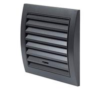 Anthracite Ventilation Grille 150mm x Avec Moustiquaire Et Obturateur 15.2cm x