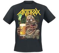 Anthrax Notober Homme T-Shirt Manches Courtes Noir XXL 100% Coton Regular/Coupe Standard