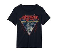 Anthrax Optical Euphoria T-Shirt, Femme Grandes Tailles, Noir, 1X