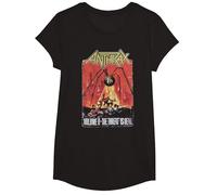 Anthrax Threat is Real 25th Anniversary T-Shirt, Fille, Noir, L