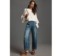 Anthropologie Anthropologie Dark Blue Pilcro The Izzie Relaxed Pull-On Barrel Jeans