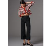Anthropologie Anthropologie Maeve The Colette Cropped Wide-Leg Black Trousers