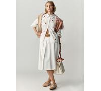 Anthropologie Anthropologie Off White/ Cherry Print Maeve The Shrunken Bennet Long Sleeved Buttondown Shirt Off White/ Cherry Print XL (EU 48-50)