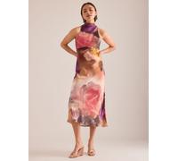 Anthropologie Anthropologie Purple Soft Floral Soft Floral Printed Milly High-Neck Sleeveless Midi Dress Purple Soft Floral EU 36 (UK 8)
