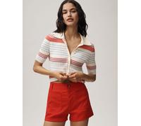 Anthropologie Anthropologie Red Maeve The Colette Linen-Blend Shorts Red 29