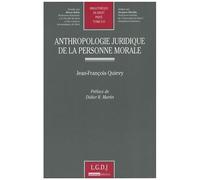 Anthropologie Juridique De La Personne Morale